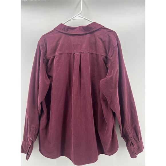 Orvis Mens Shirt Extra Large Burgundy XL Button Corduroy Top Hunting Gorp - Picture 11 of 12